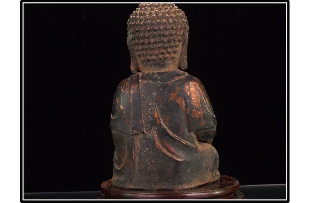 民間仕入れ品　美術館級中国明時代　銅製子如来様※DE838B2-2