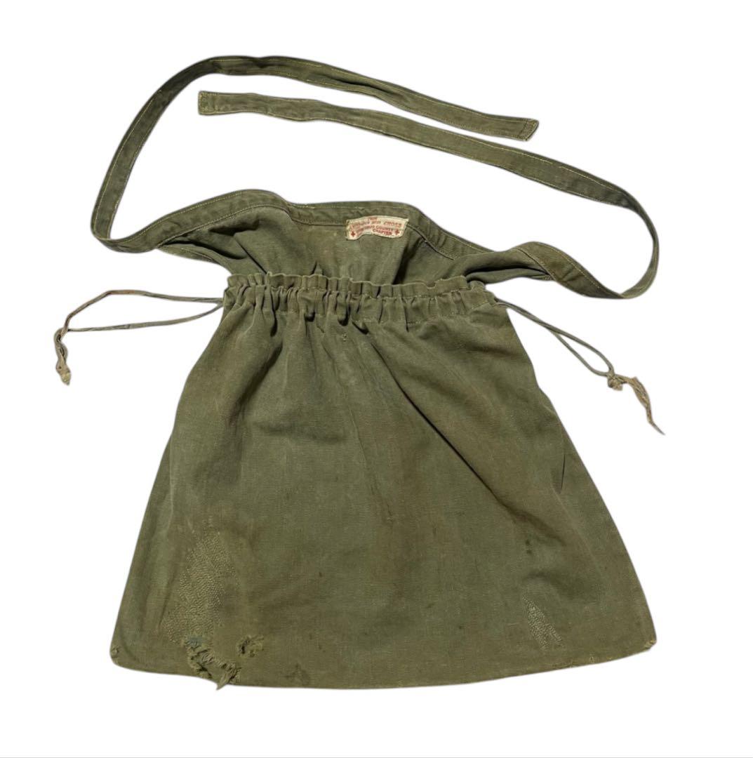 40s AMERICAN REDCROSS　エプロン バッグ ww2 アメリカ軍