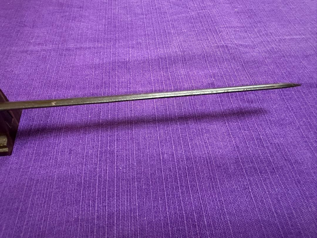 江戸後期　総鉄製笄　鉄拐仙人図　色絵象嵌（日本刀装具小柄小刀目貫縁頭鍔鐔拵八仙