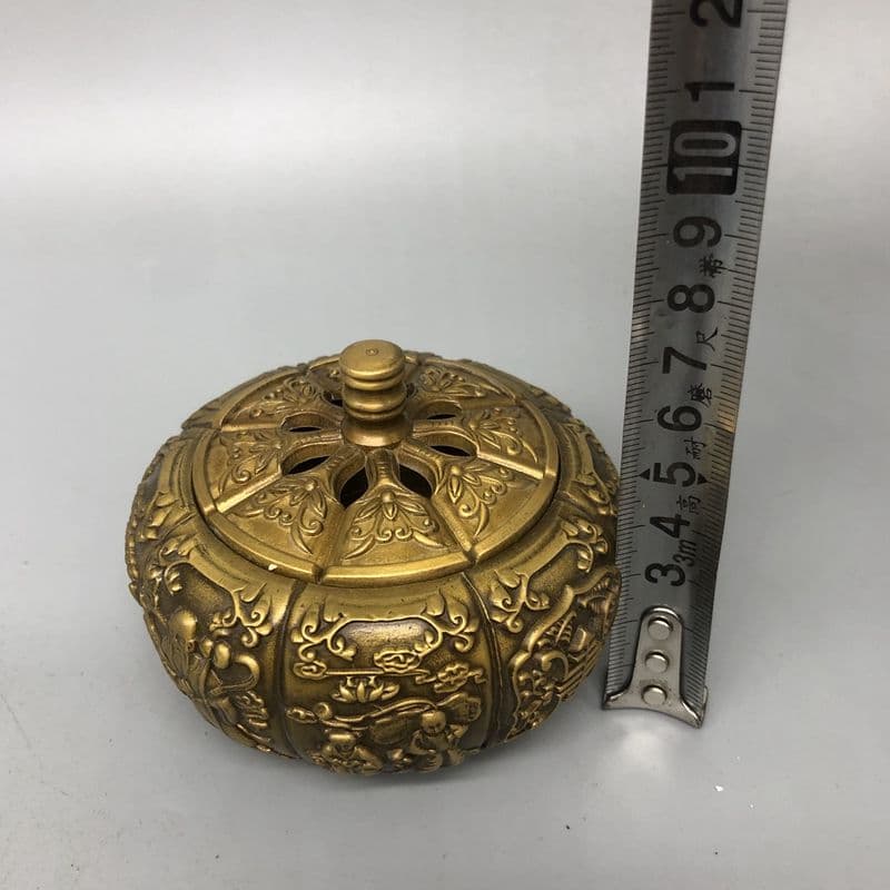 銅 細工 寿星薫香炉 茶道具 香道具 装飾品 工芸品 置物