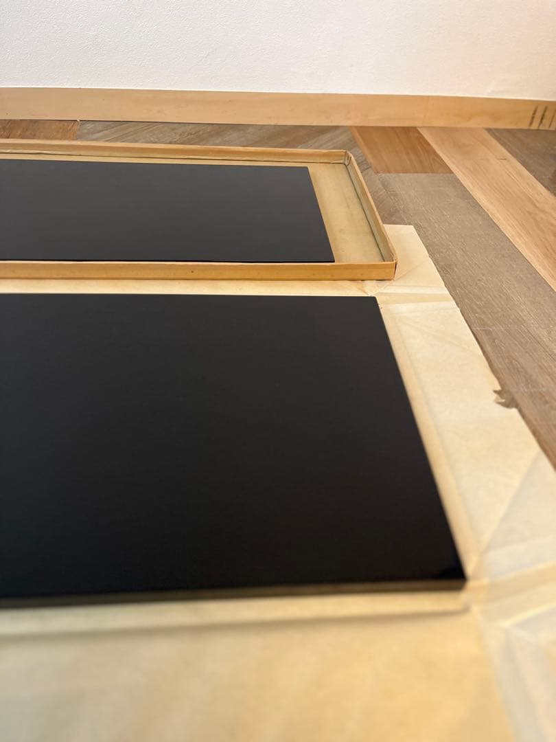 真塗　長板　大小　共箱　茶道具　塗師