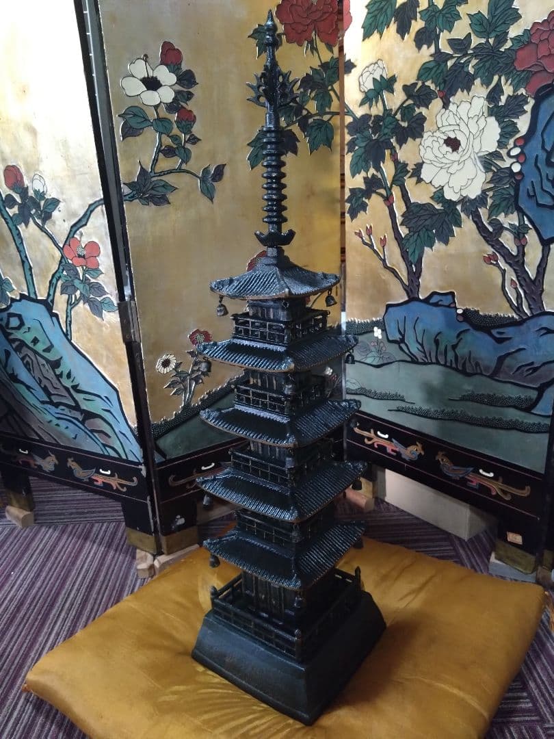 鉄製 五重塔 インテリア装飾 約80cm