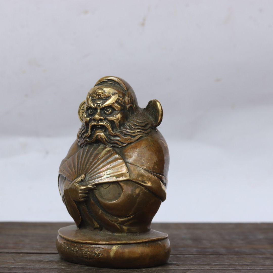 銅製 仏像 天師鐘馗仏像 茶道茶寵 鎮宅 辟邪 開運 風水 招財 置物 工芸品