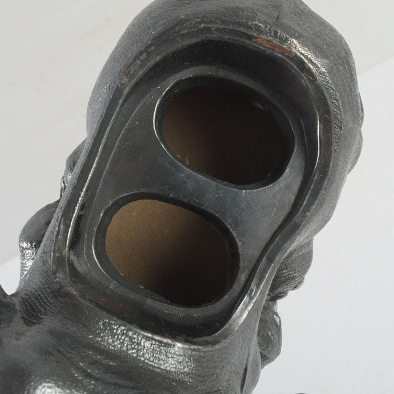 あんちん製　合金　象に人物　インク壷　蓋物　V　9307