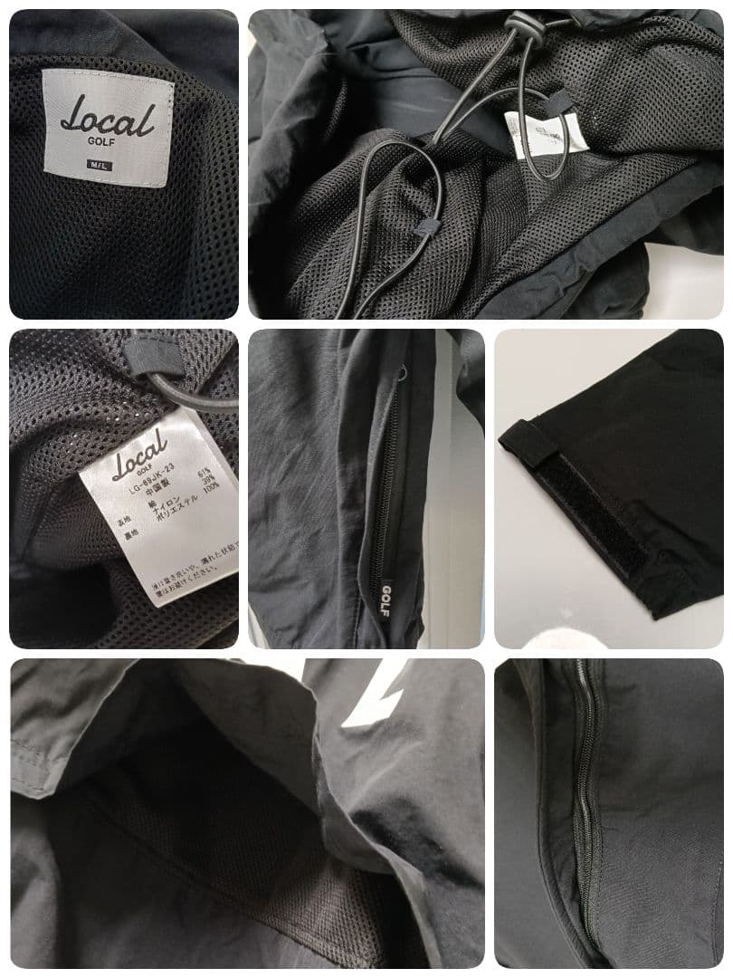 10 LOCAL GOLF 2way ブラックジャケット M/L