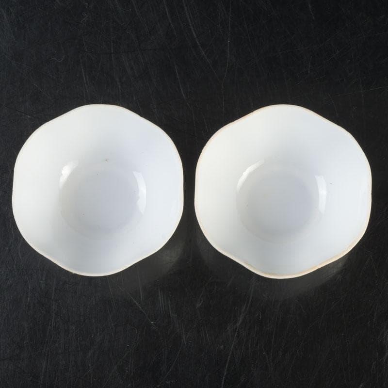 中国　徳化窯白磁　煎茶碗　一對　V　9277E