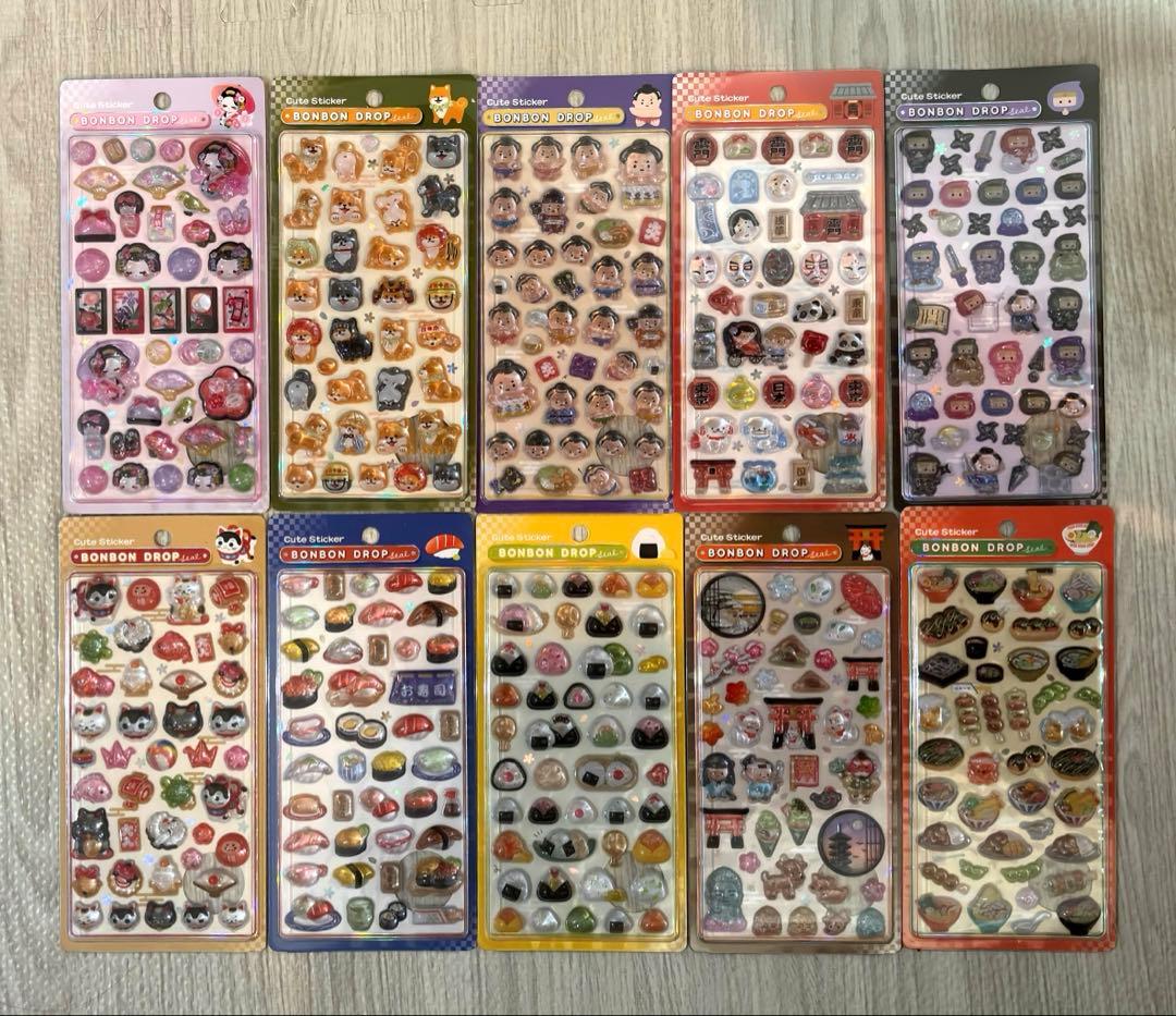 正規品　クーリア　ボンボンドロップシール　和柄　10種類　即日発送可