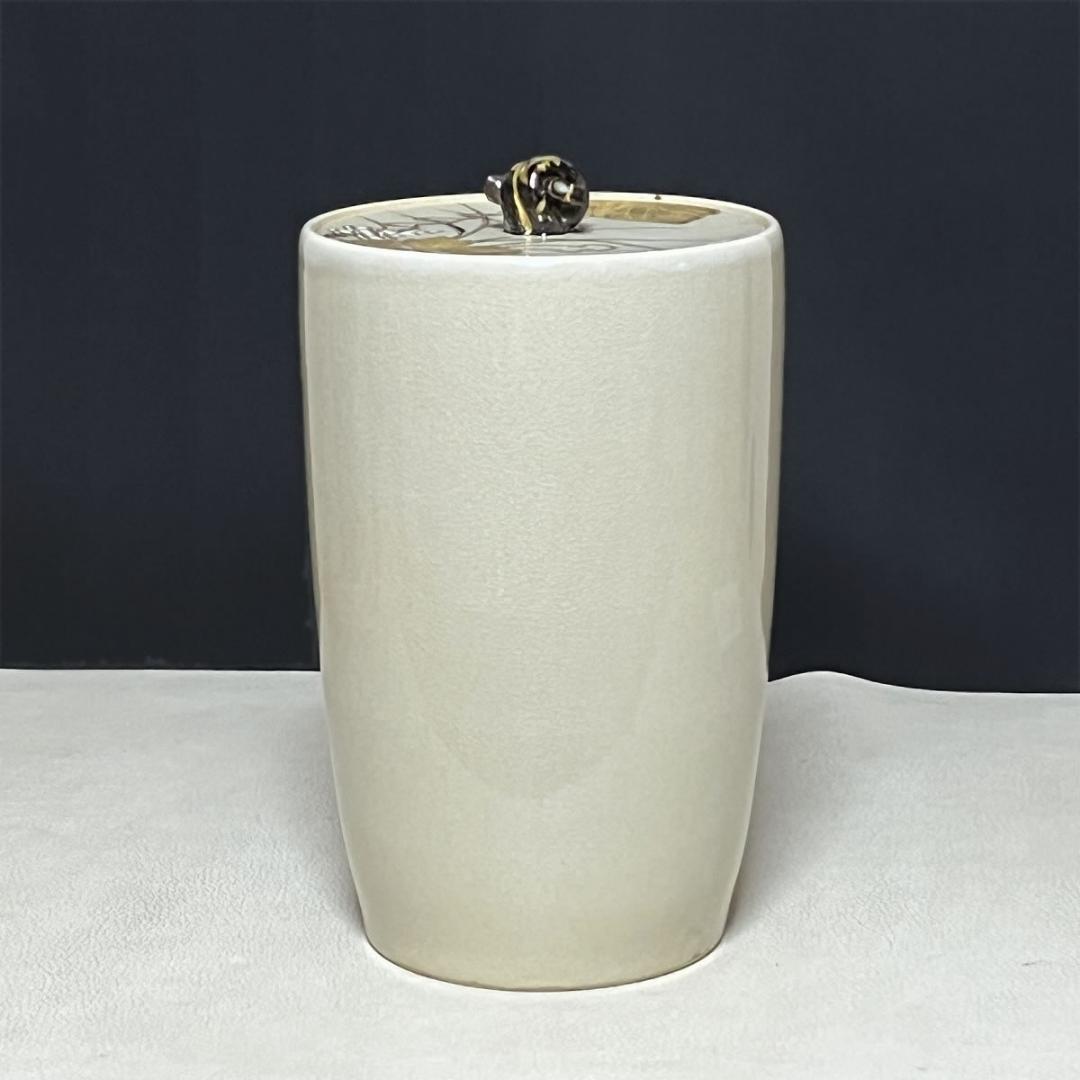 丹山窯 小峠葛芳 蔦之絵 細水指 共箱 水指 茶道具 【k3619】