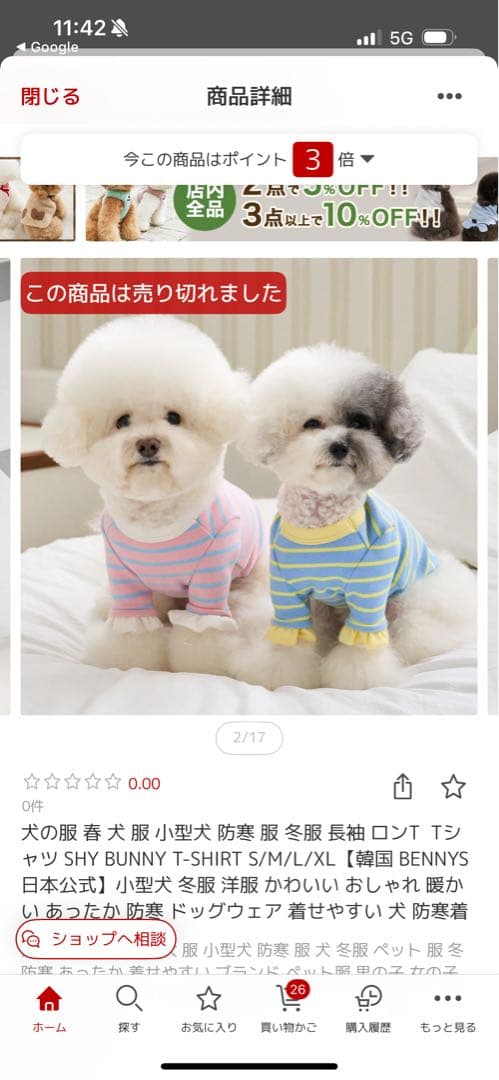 犬服セット M