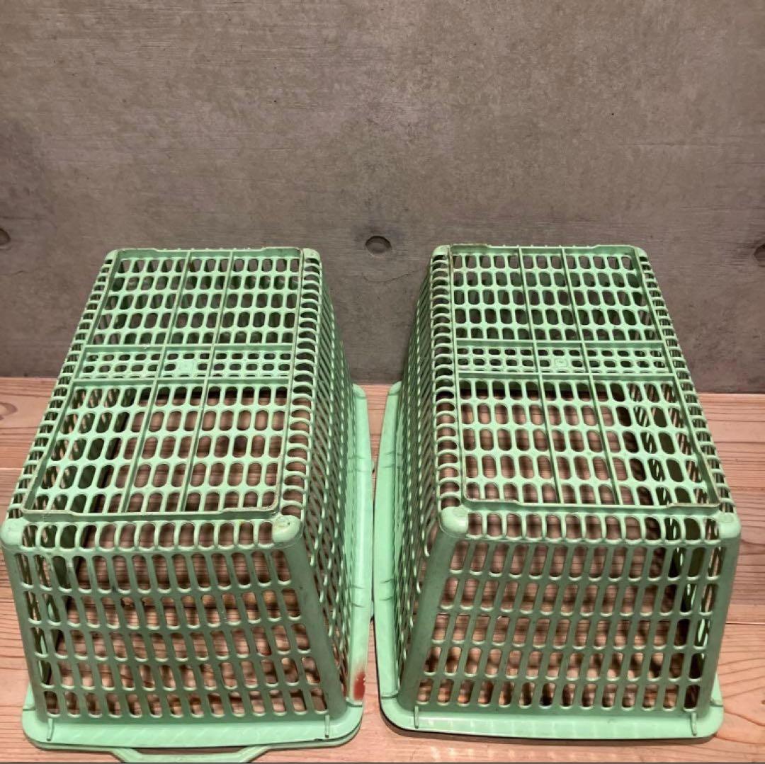 昭和レトロ　ジャスコ　イオン　2個　買い物かご　レトロポップ　収納　かご　店舗