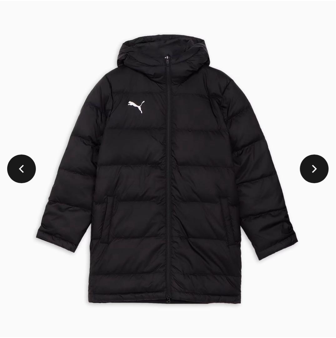 PUMA ミッドダウンコート メンズ 黒 ベンチコート