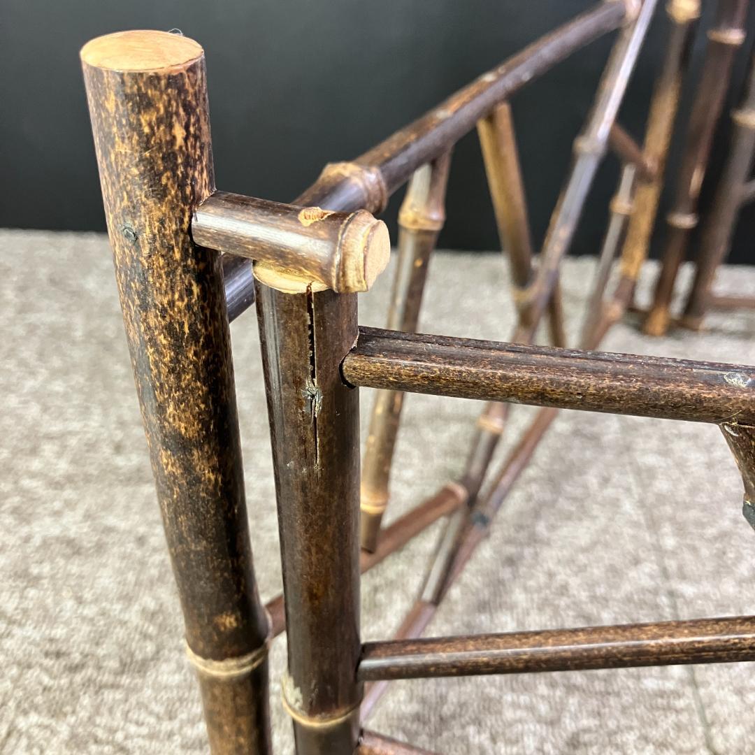 竹製 結界灯屏 四つ折 茶道具 煎茶道具 Sh0115-02