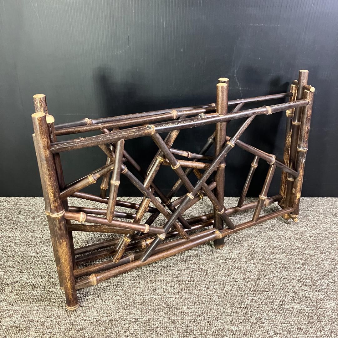 竹製 結界灯屏 四つ折 茶道具 煎茶道具 Sh0115-02