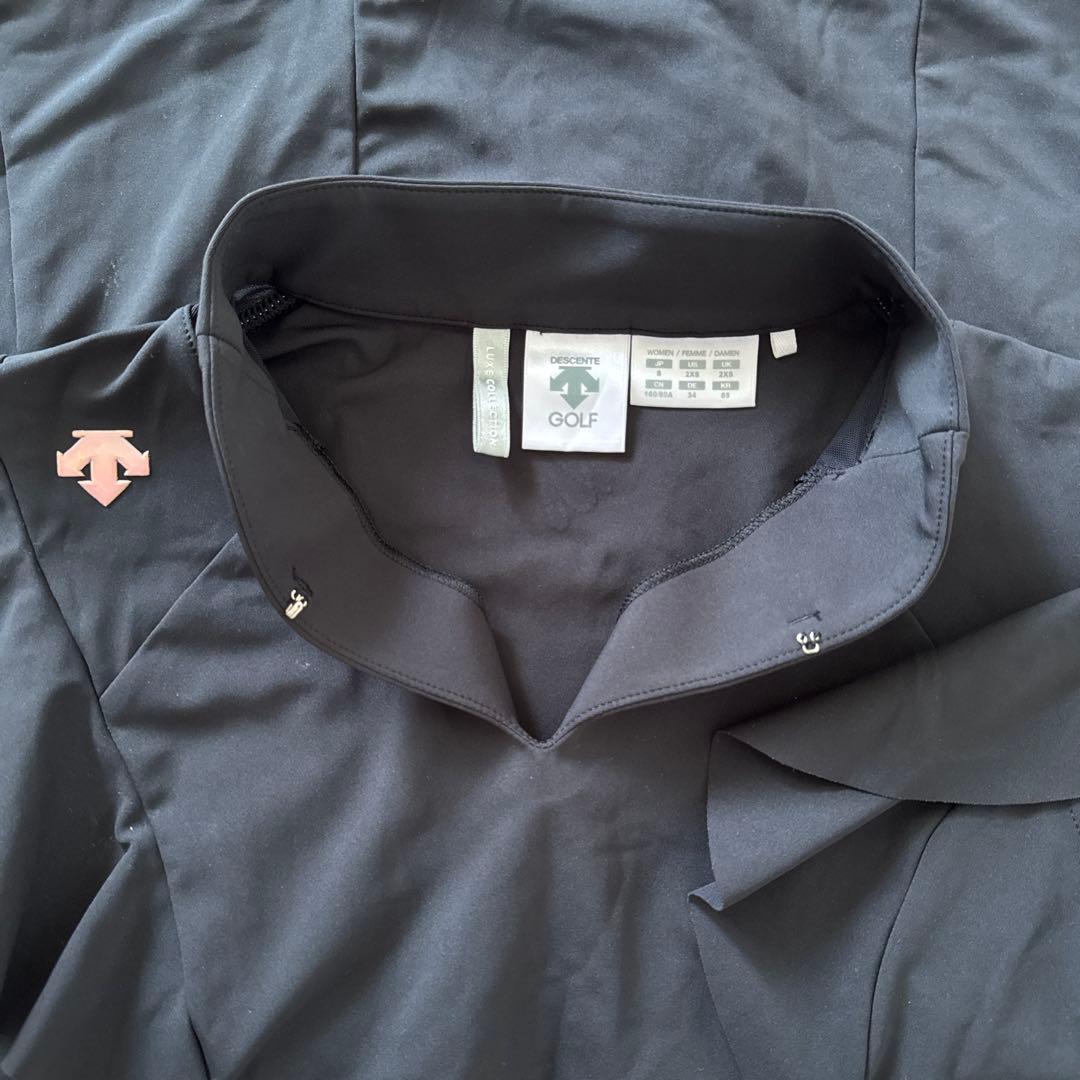 DESCENTE GOLF フリル袖ポロシャツ Sサイズ