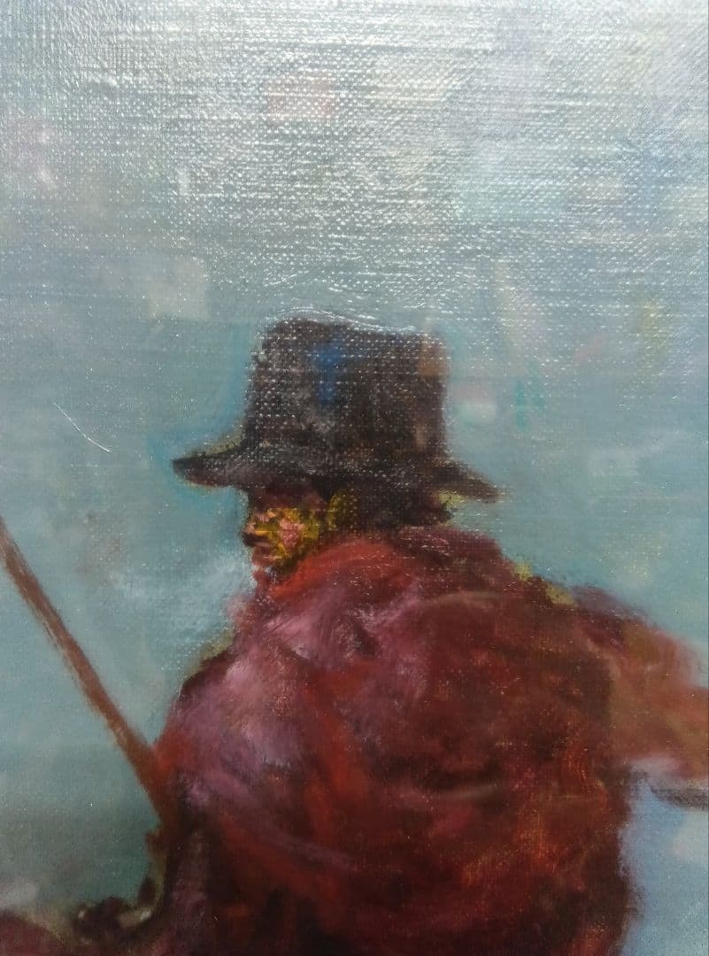絵画油絵　 イタリアの画家　 ジョンフランシスゴンザガ　 タイトル馬と騎手
