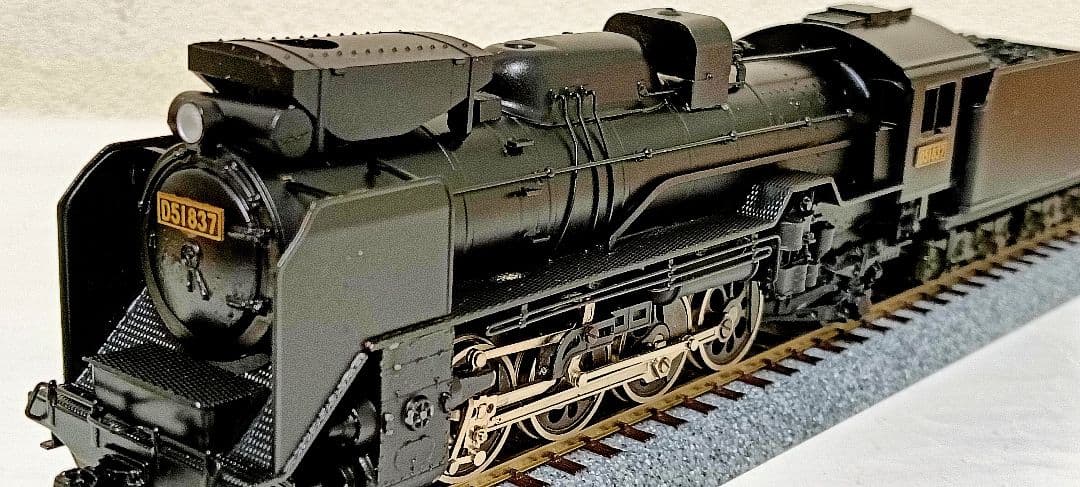 HOゲージ 天賞堂アダチ Ｄ51重装備蒸気機関車、メンテナンス済