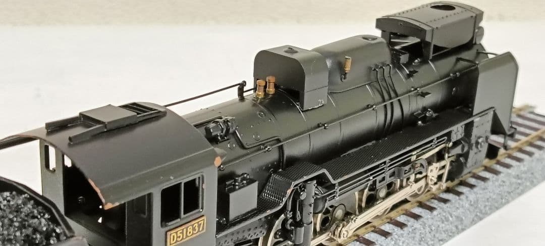 HOゲージ 天賞堂アダチ Ｄ51重装備蒸気機関車、メンテナンス済