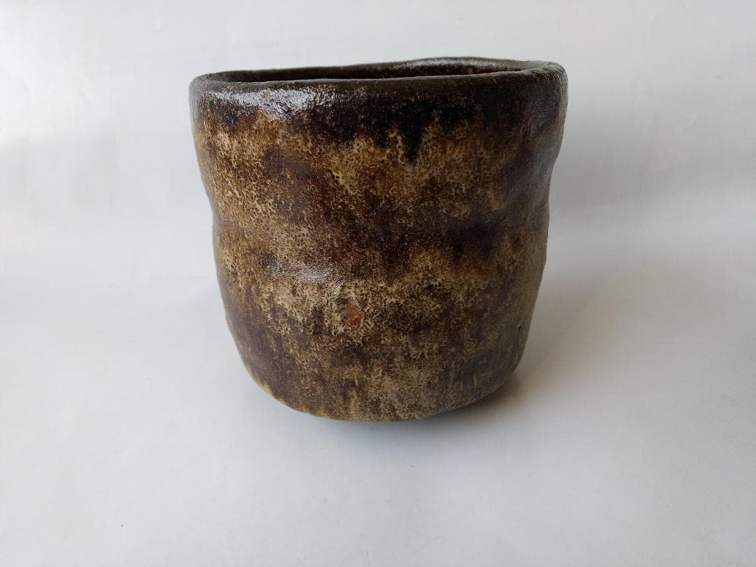 大樋焼 中村定甫 作 大樋筒茶碗 共箱 栞 茶道具 抹茶碗 新品 未使用 保管品