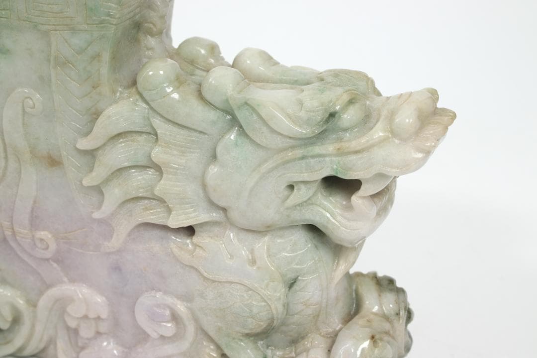 龍 彫刻品 玉石 古美術 古玩