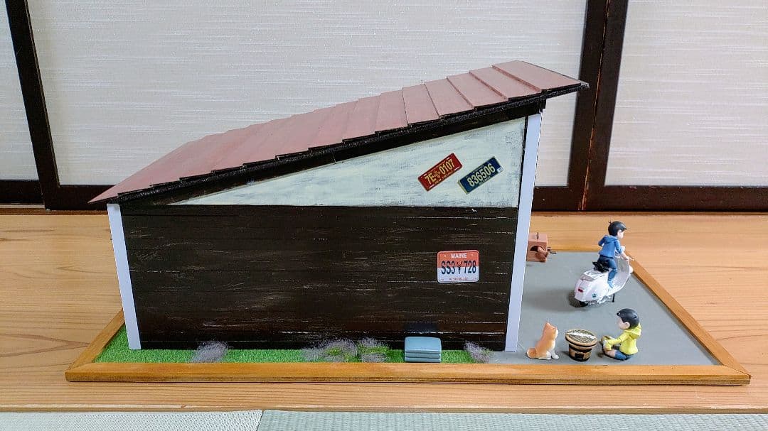 1/18　ジオラマ　ミニカー　ガレージ　車庫　納屋　ドールハウス　即購入禁止