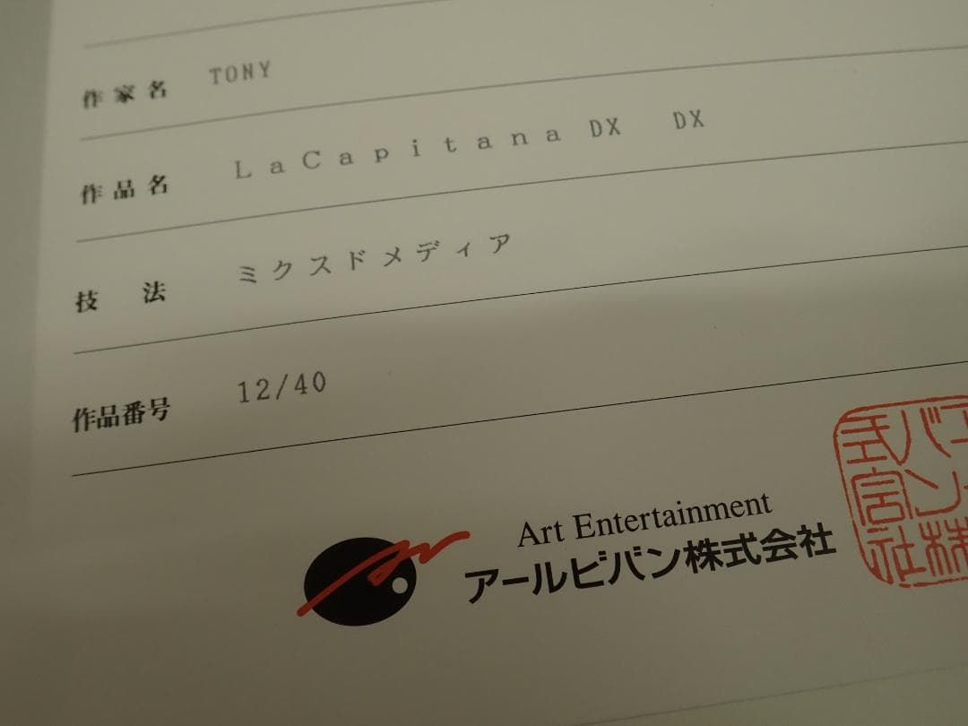 ㉓新品・保証書付 Tony「La Capitana DX DX」ミクスドメディア