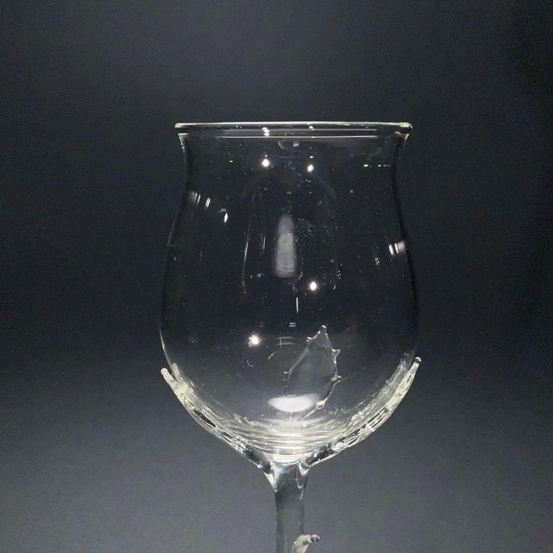 【美品】アンティークグラス　バラ　飾り　R1333ダI