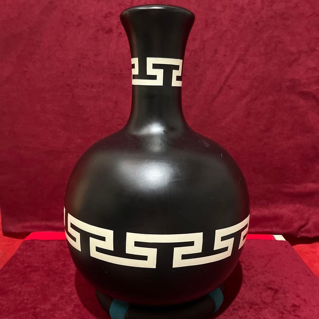 ■黒い合成樹脂製●ウドゥドラム？■ギリシャ模様？の打楽器