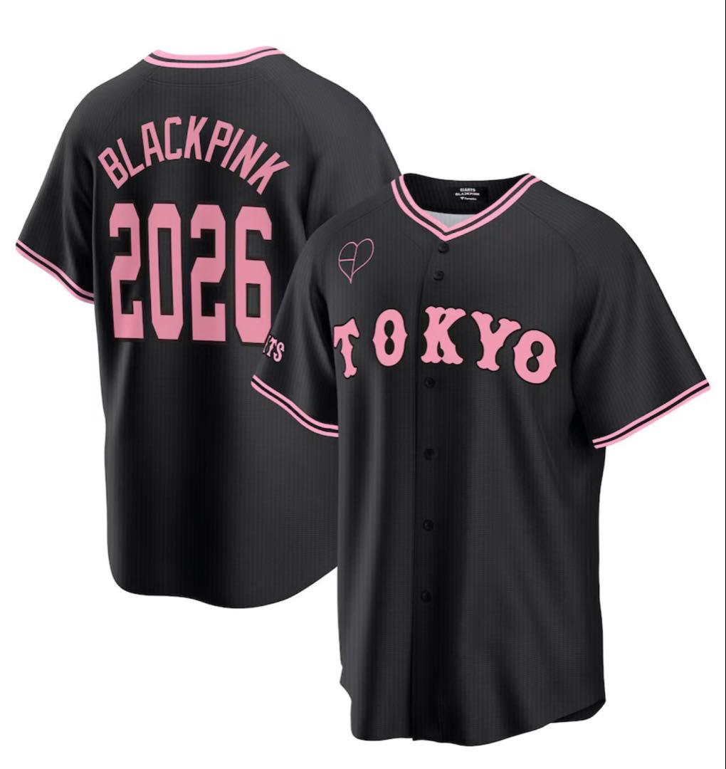 【会場渡し可】読売ジャイアンツ×BLACKPINK ブラック ユニホーム S