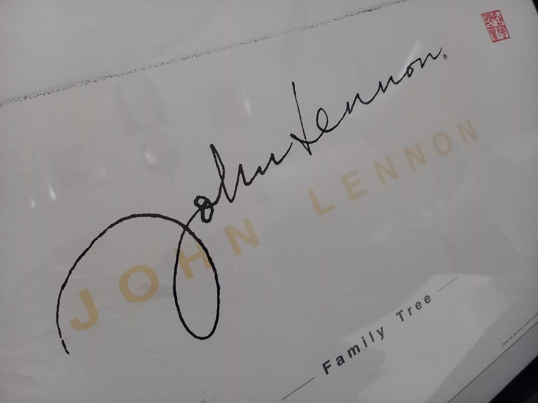 ジョンレノン　a family tree リトポスター