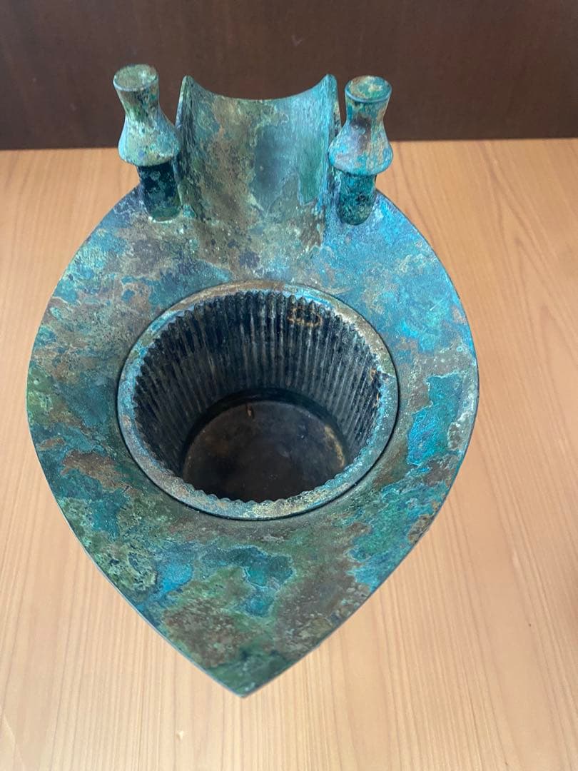 青銅爵 饕餮文爵 青銅器 祭器 中国美術