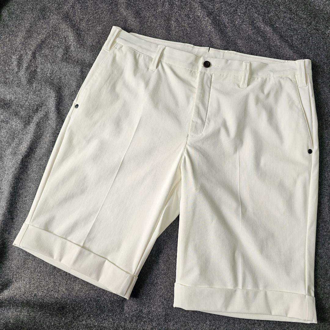 【ブリーフィング】2024年人気刻印ロゴ ストレッチゴルフハーフパンツ XL 白