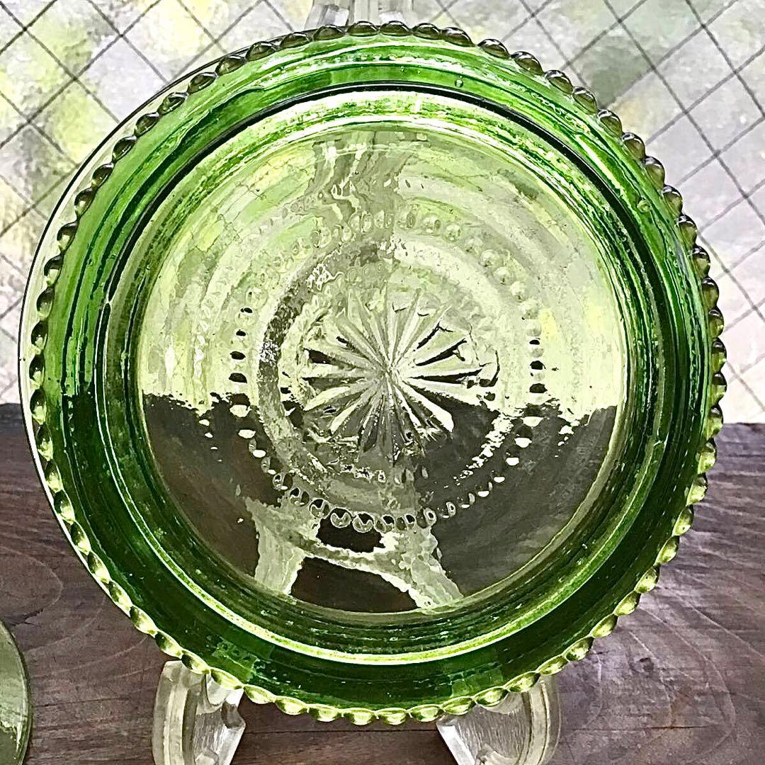 和ガラス◆ウランガラス / 小鉢 / ５個セット◆大正ロマン グリーン ボウル