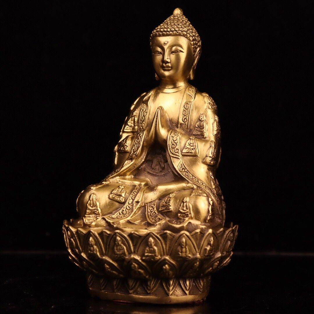 仏教美術 仏像 万仏朝宗千面如来仏 銅製 銅器