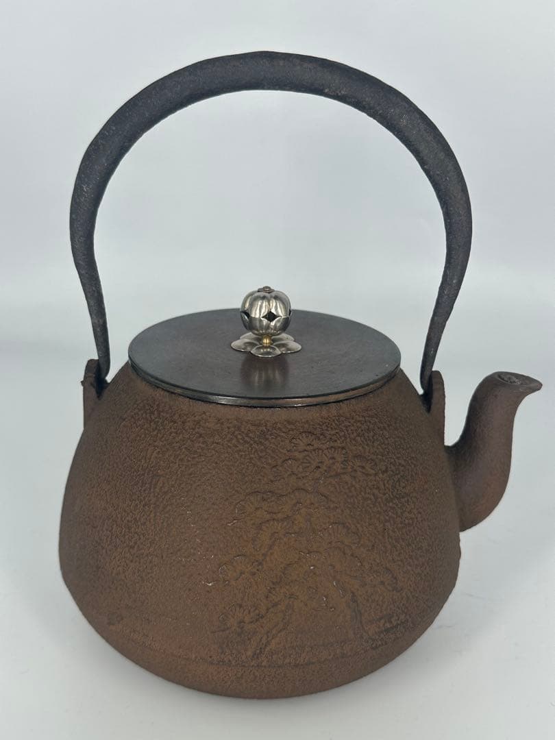 宝珠型　鉄瓶　龍文堂　箱付き　煎茶道具