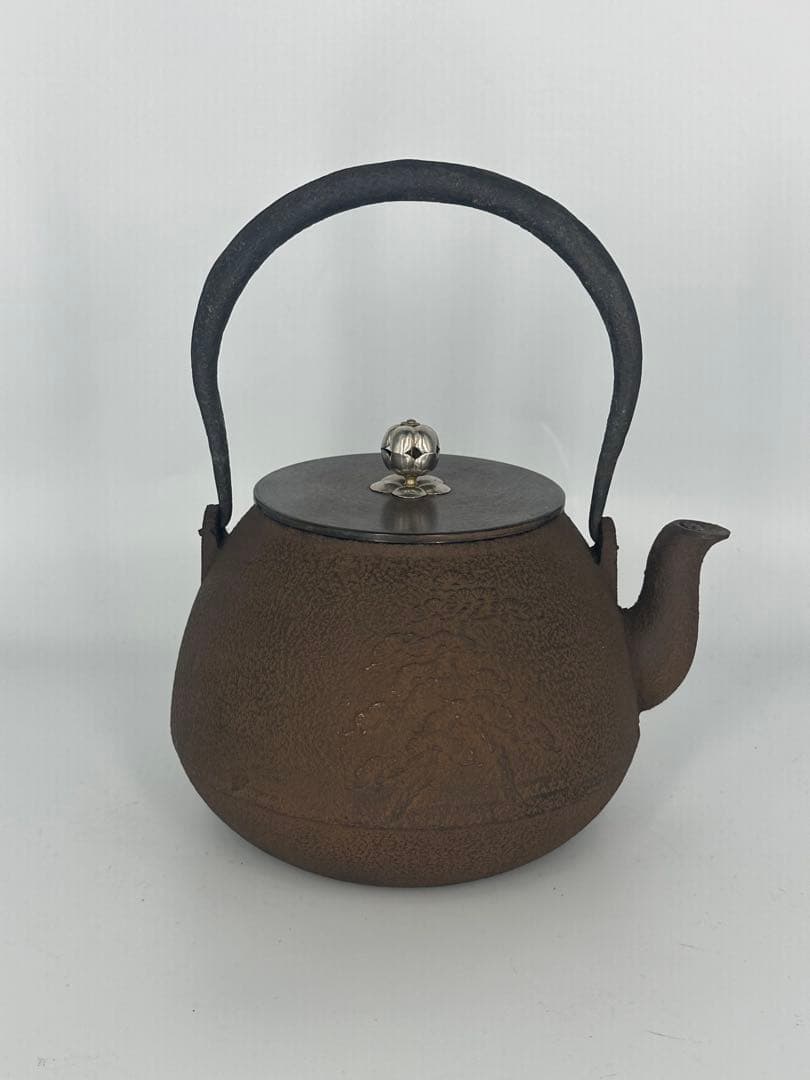 宝珠型　鉄瓶　龍文堂　箱付き　煎茶道具