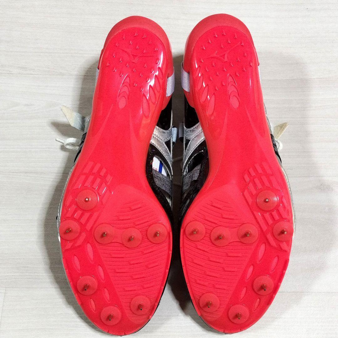 新品 ミズノ クロノインクス9 陸上短距離スパイク 27.5 黒銀 Mizuno