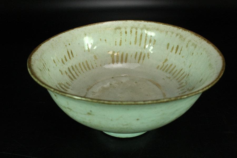 中国美術 青白磁 影青 碗 φ16.5cm 宋(K-XA723)