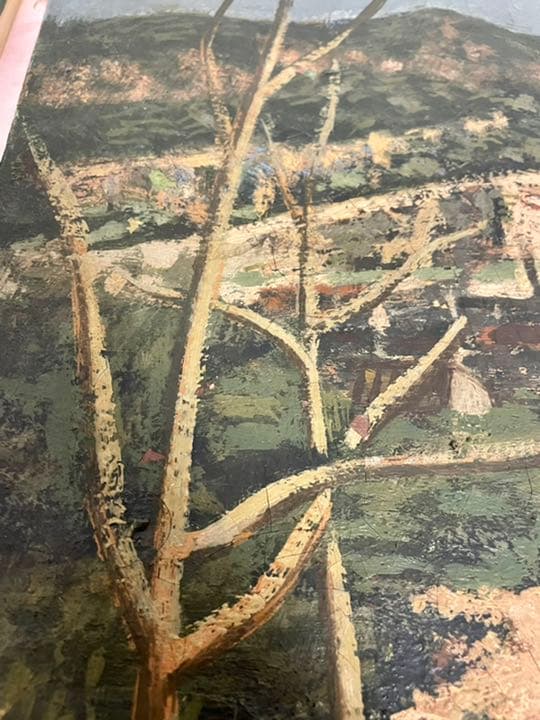 作家印あり　1932　物故日本作家　初期油彩　風景画　油絵　美術品