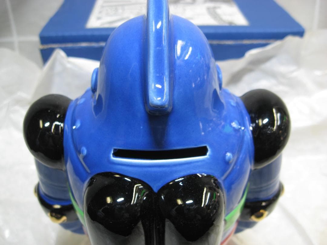 【限定品】マーミット 鉄人28号 陶製高級貯金箱 ブルー デッドストック！