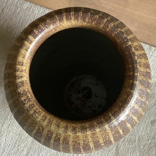 大壺　傘立て 小鹿田焼 刷毛 庭　陶器 インテリア