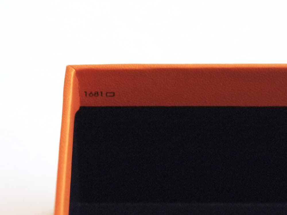 レア！HERMESネイビーボックス空箱 正規品 バーキン25用オレンジボックス