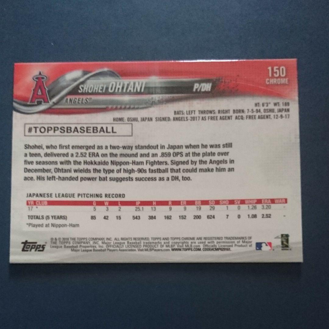 MLB 2018 Topps Chrome RC 大谷翔平 ルーキーカード