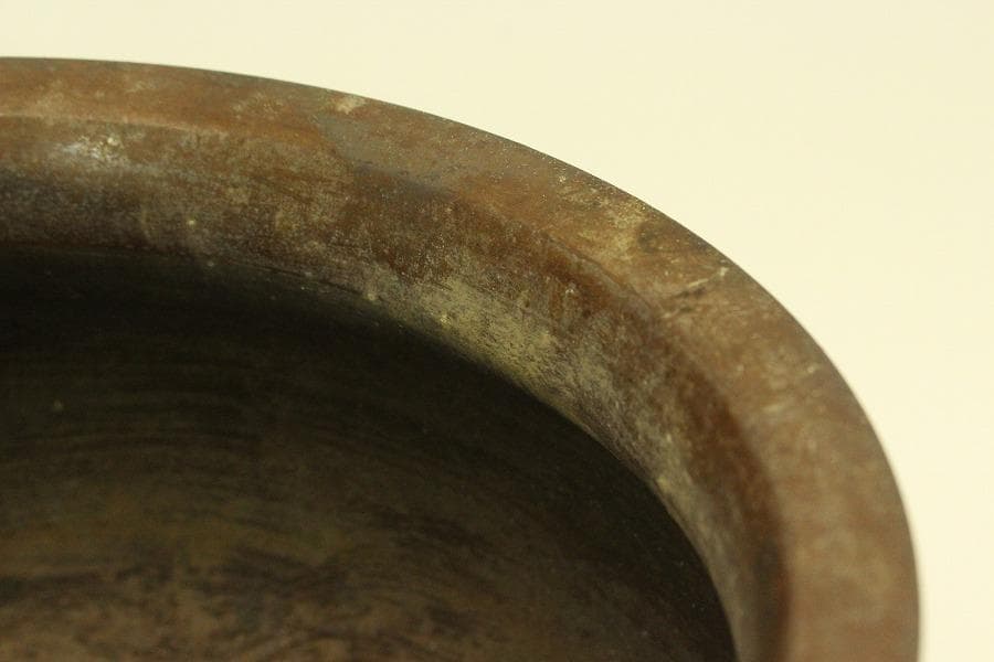 古銅 饕餮紋 瓶掛 火鉢 手炙り 時代物(A731)