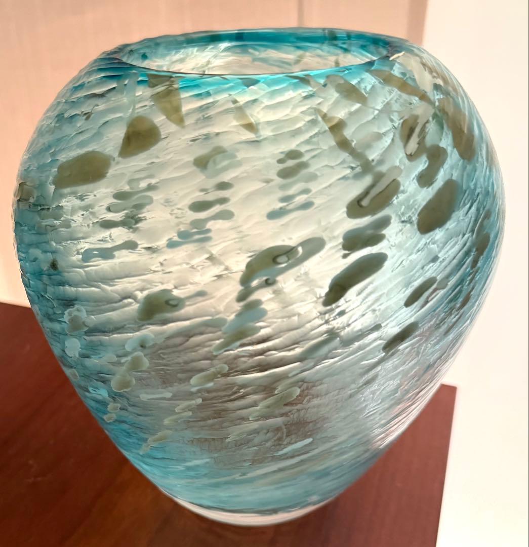 イイノナホ ガラス 作家 花器 フラワーベース　オブジェ