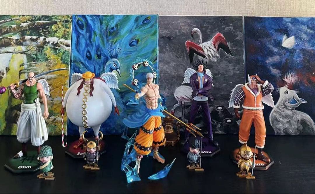 ワンピース シュラ オーム サトリ ゲダツ 4体 ガレージキット ガレキ スタチ