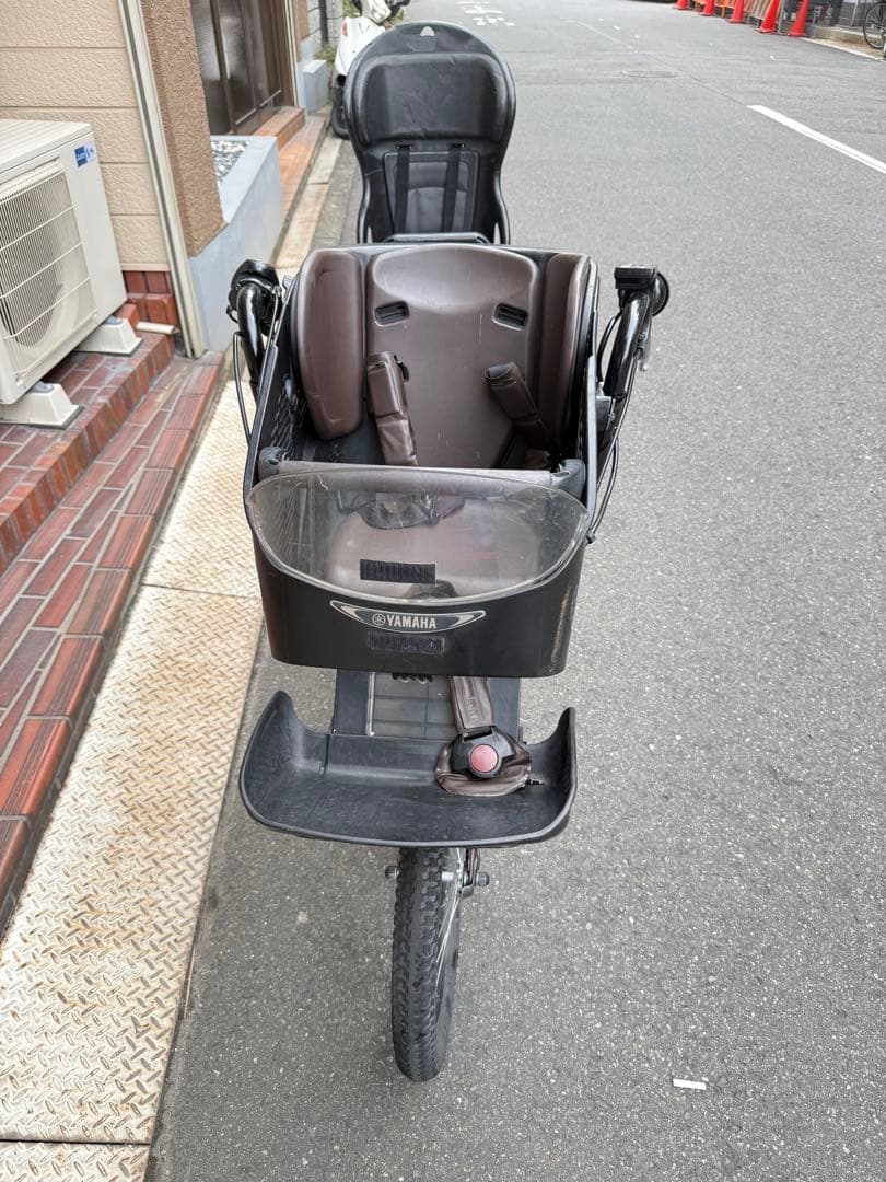大阪府　子供乗せ　ヤマハ　電動アシスト自転車 チャイルドシート付き パープル
