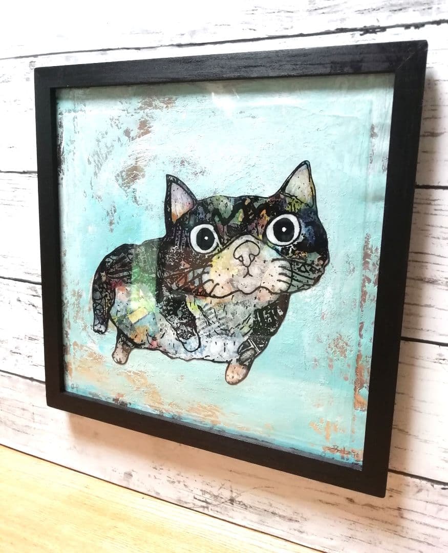 黒額縁ご確認ページ　「プカプカ猫」