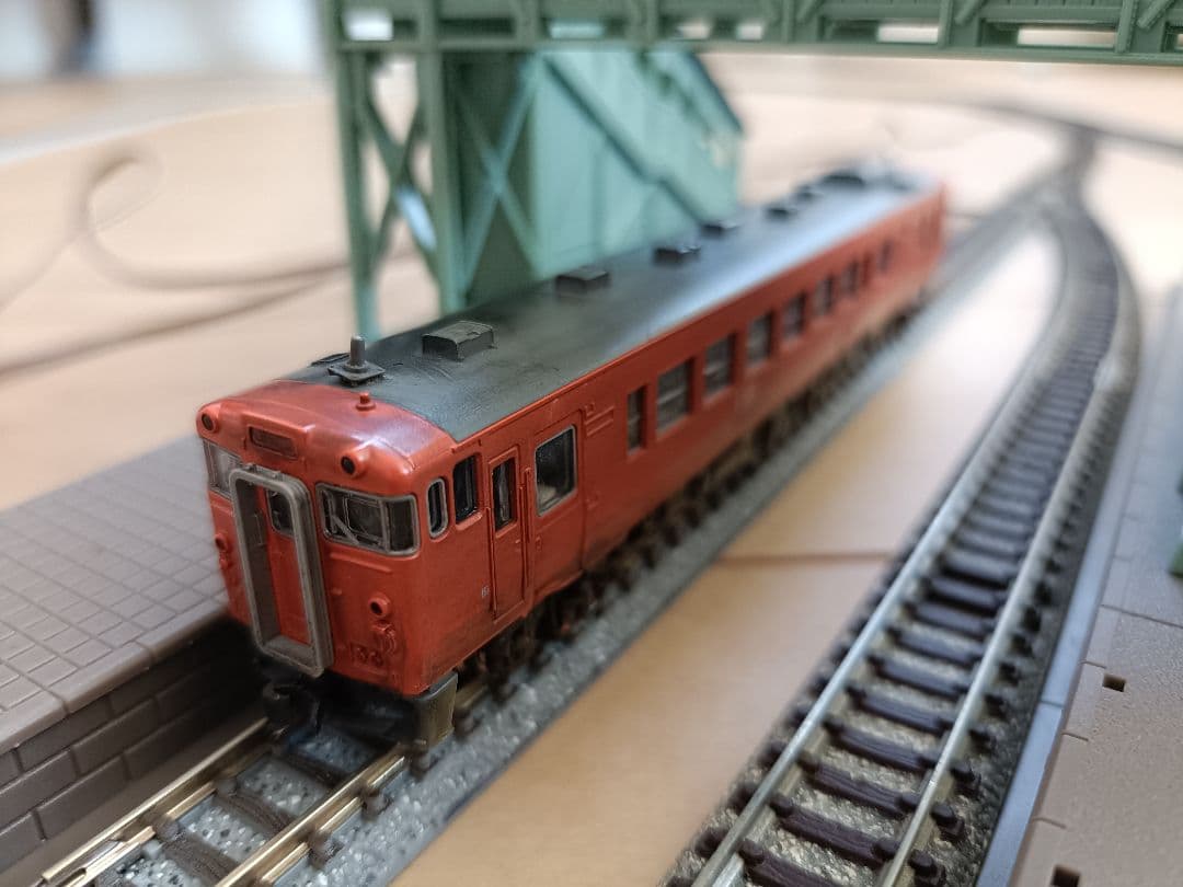 待避線レイアウト キハ40M車 パワーユニット 電動ポイント 駅舎付　フルセット