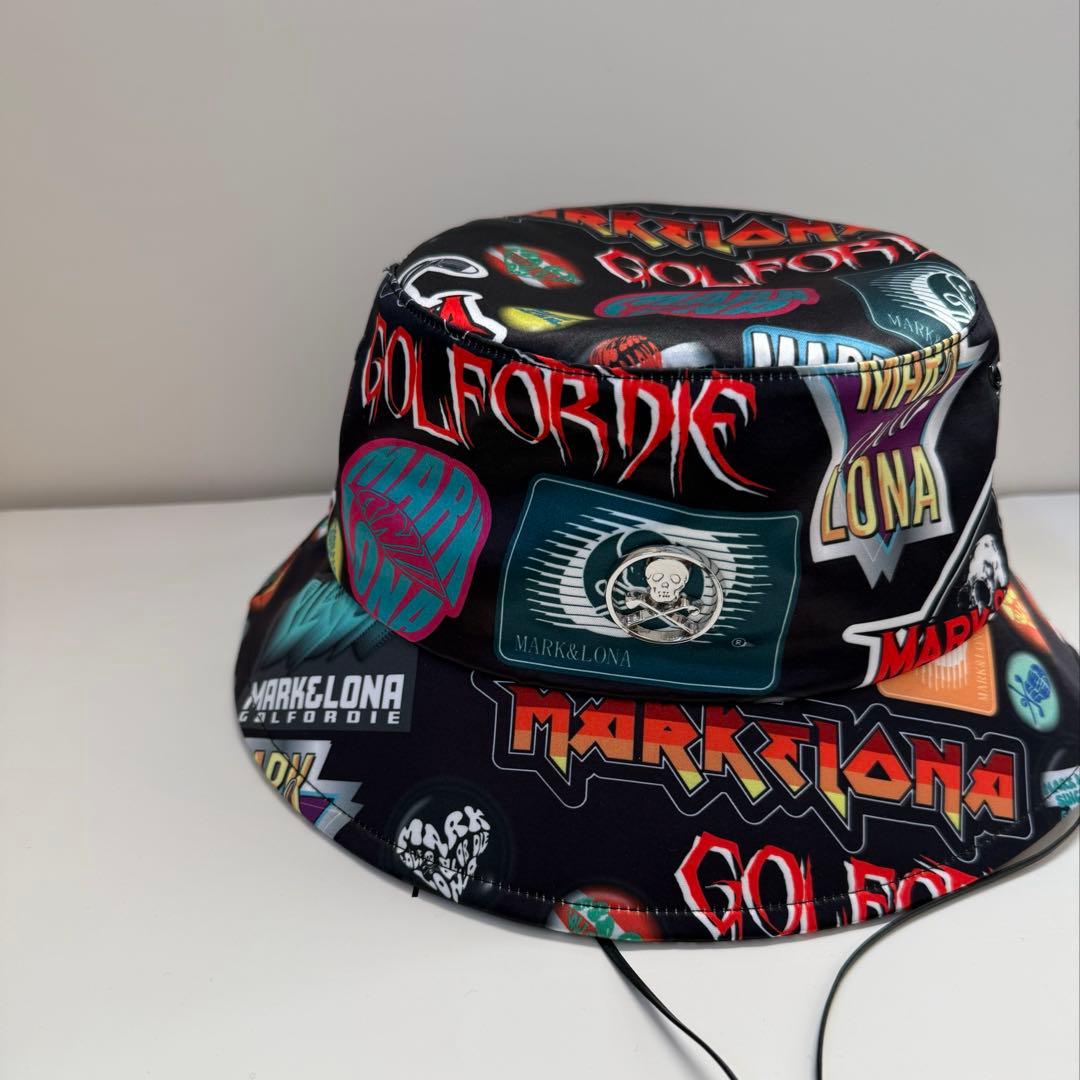 美品 ★ MARK&LONA バゲットハット 帽子 マーク&ロナ 正規品 黒