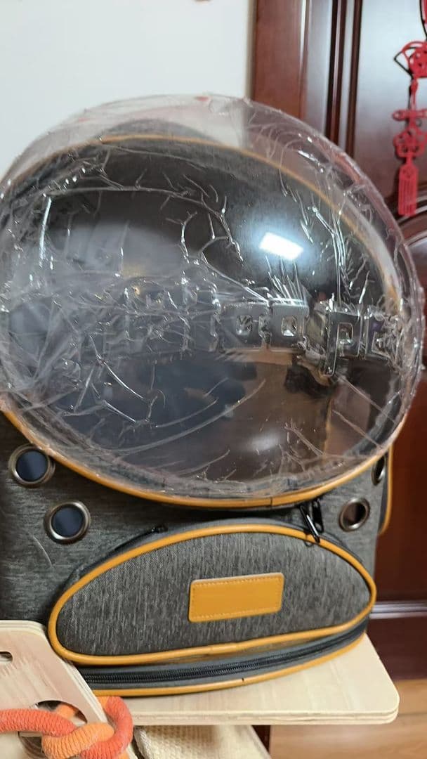 ペットキャリーバッグ 透明カプセル 通気性抜群 猫・小型犬用 お出かけリュック